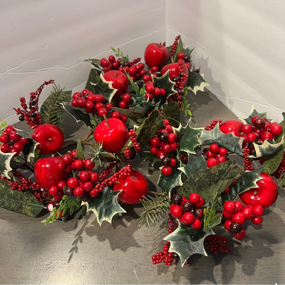 Festive Red Holiday candle holder accent decor